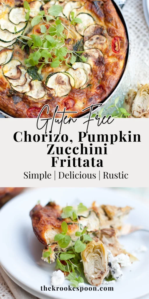 Pin it - Chorizo, pumpkin and zucchini frittata