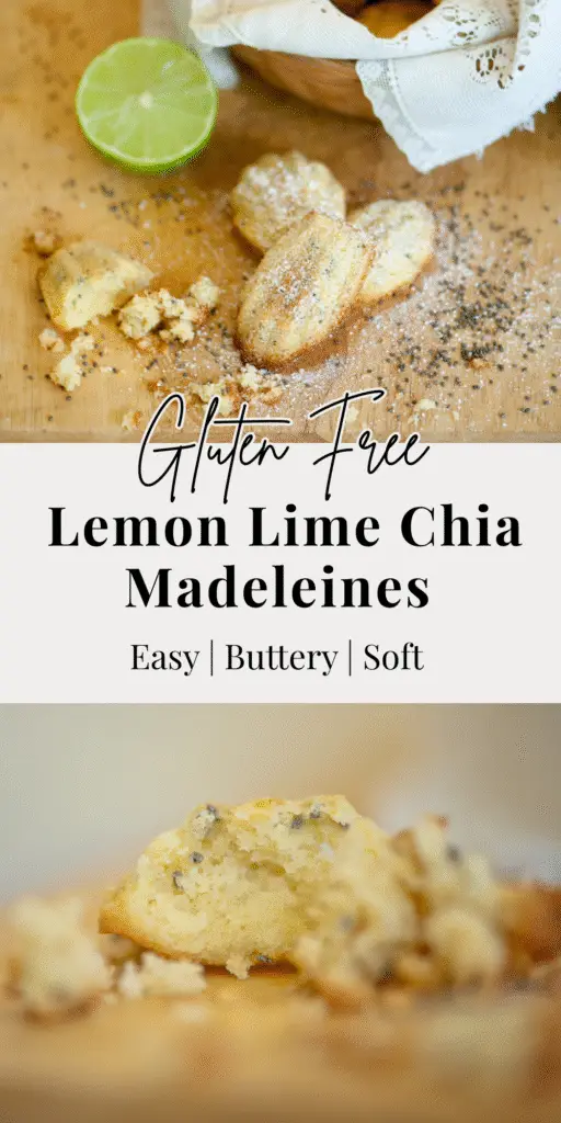 lemon lime chia madeleines - gluten free, soft and buttery