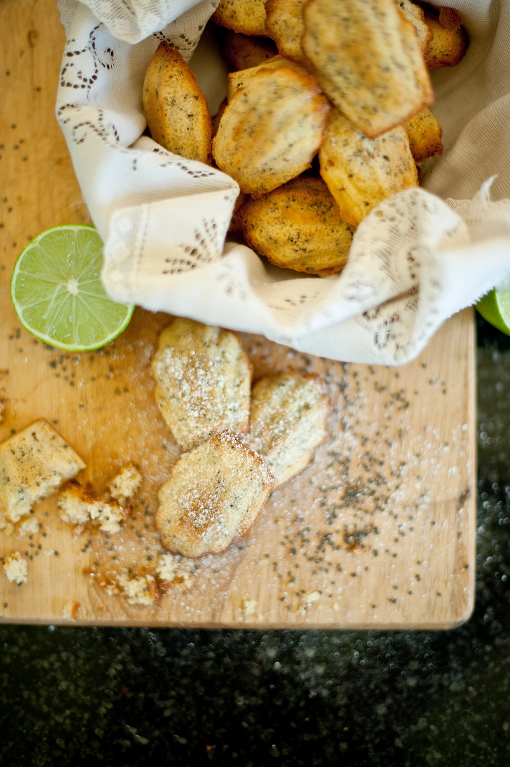 Little Lemon Lime Chia Seed Madeleines - Gluten free soft and buttery
