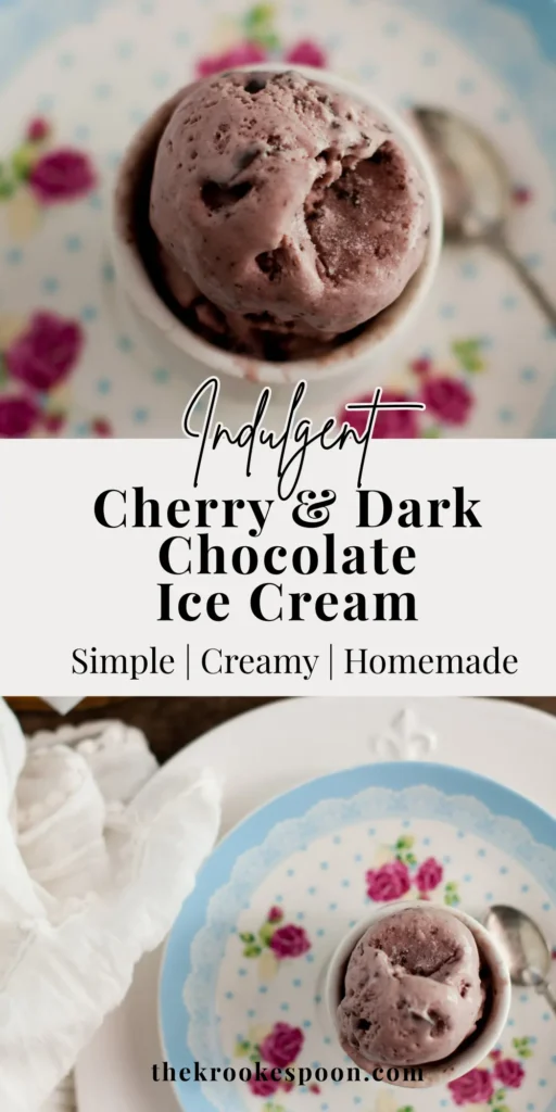 cherry and dark chocolate ice cream
