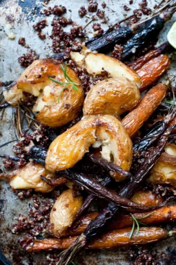 Roasted Carrot, Potato and Quinoa Side Salad