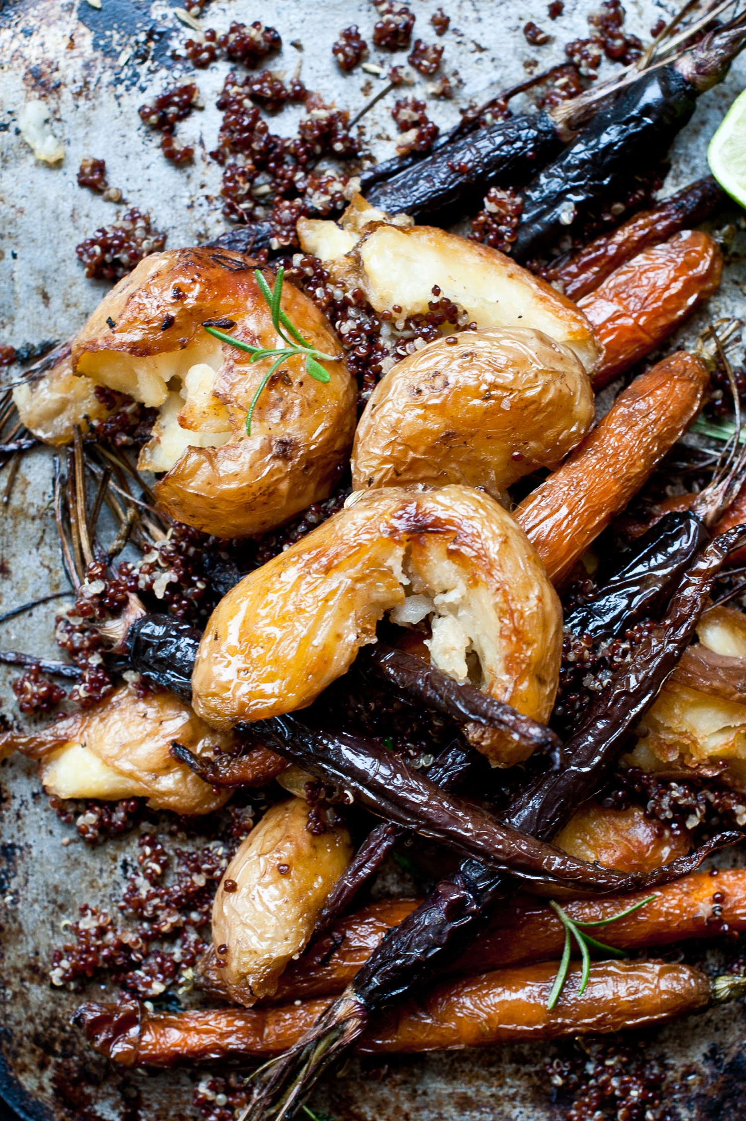 Roasted Carrot, Potato and Quinoa Side Salad