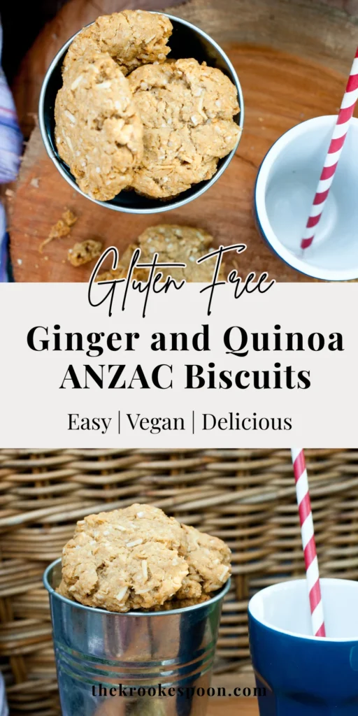 ginger and quinoa ANZAC biscuits