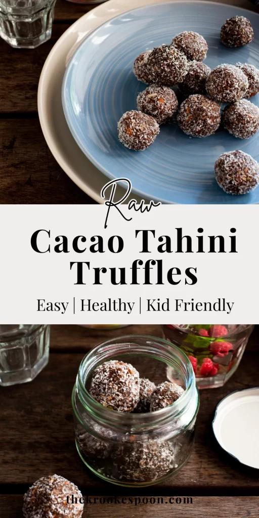 Raw cacao tahini Truffles - Gluten free, vegan