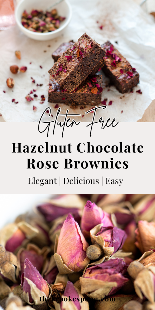 Flourless Hazelnut & Rose Brownies (Gluten-Free Goodness)