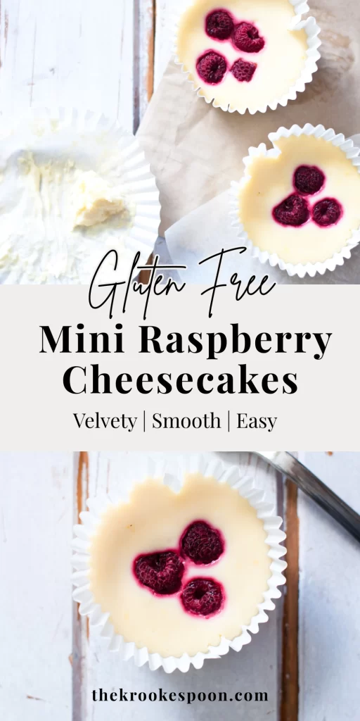 Mini Raspberry Cheesecake - Gluten free velvety smooth easy