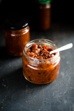 A beautifully balanced homemade Spiced Tomato and Cherry Chutney that’s sweet, tangy, and warmly spiced. Perfect with roast meats, cheese boards, or as a thoughtful edible gift. Gluten-free and simple to make from scratch.