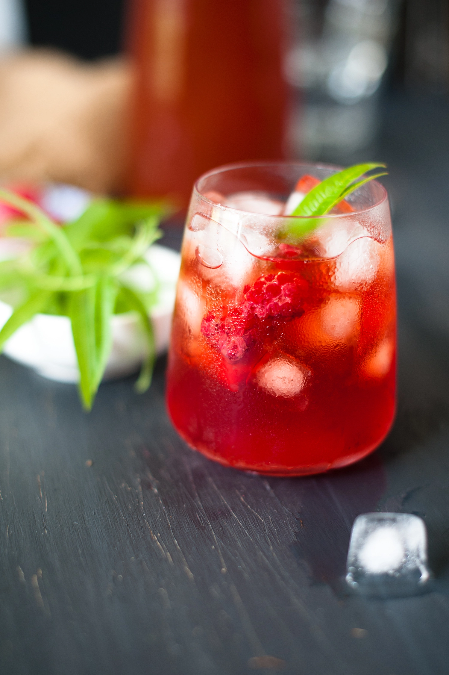 Raspberry and Lemon Verbena Iced Tea