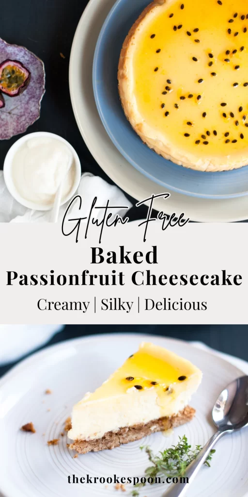 Baked Passionfruit Cheesecake - Gluten free