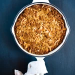 Raspberry Frangipane and Apple compote ANZAC crumble.Gluten free.