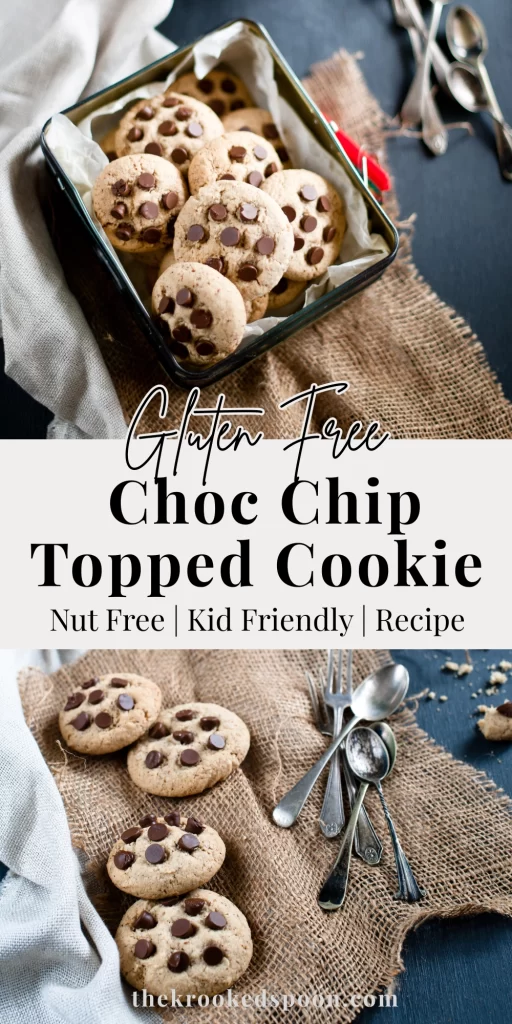 Choc chip topped gluten free biscuits , cookies, Pinterest Pin