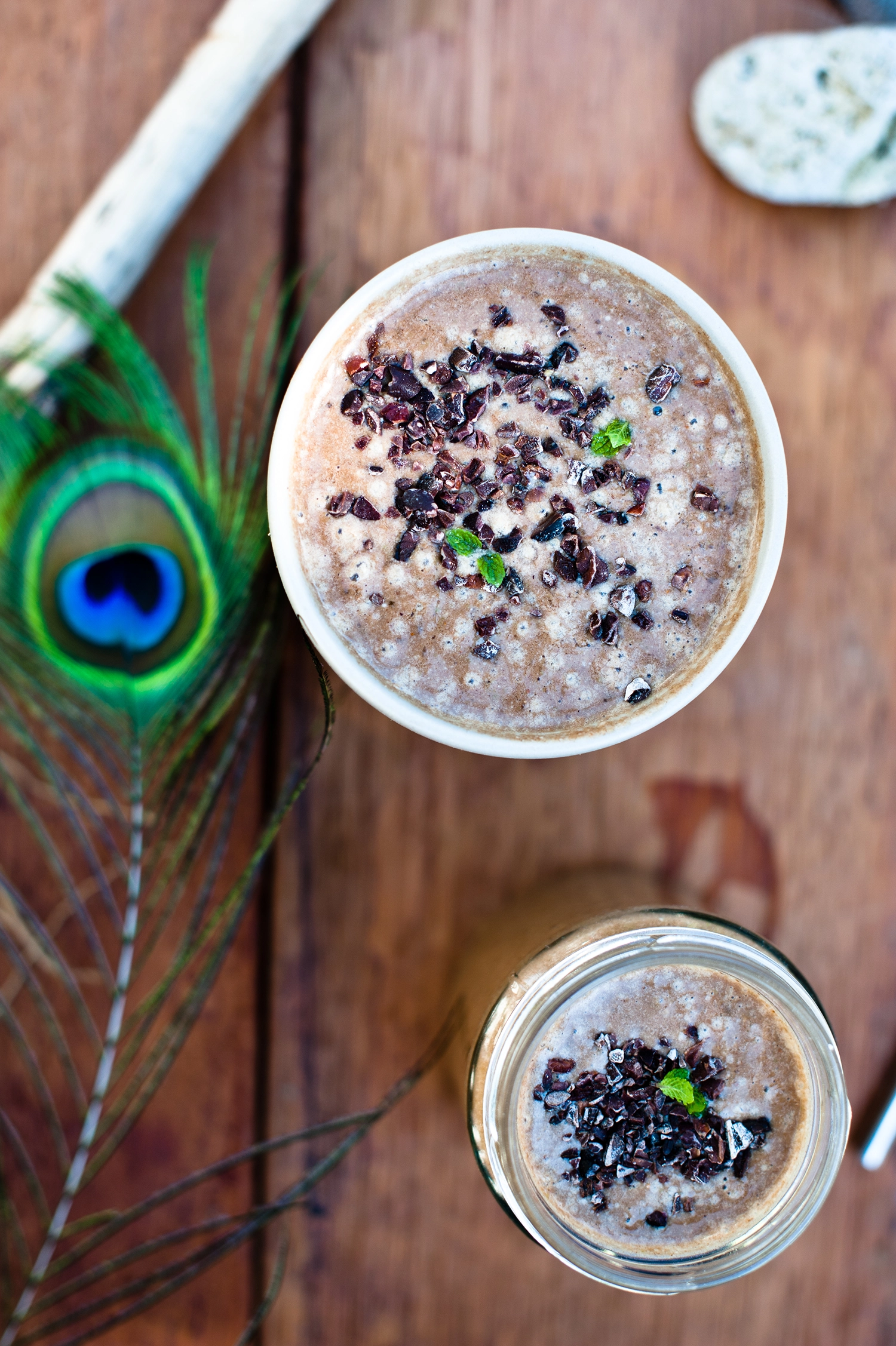 A refreshing, nutrient-rich Mint, Pea, Cacao & Coconut Smoothie. Raw, dairy free and naturally sweet, perfect for breakfast or a nourishing anytime boost.