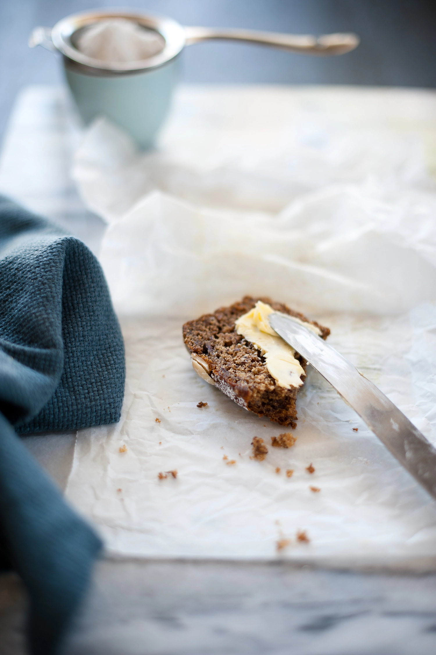 A moist, nutty Banana, Linseed & Chia Bread packed with caramelised banana flavour. Gluten-free, wholesome, freezer-friendly and perfect toasted with butter.
