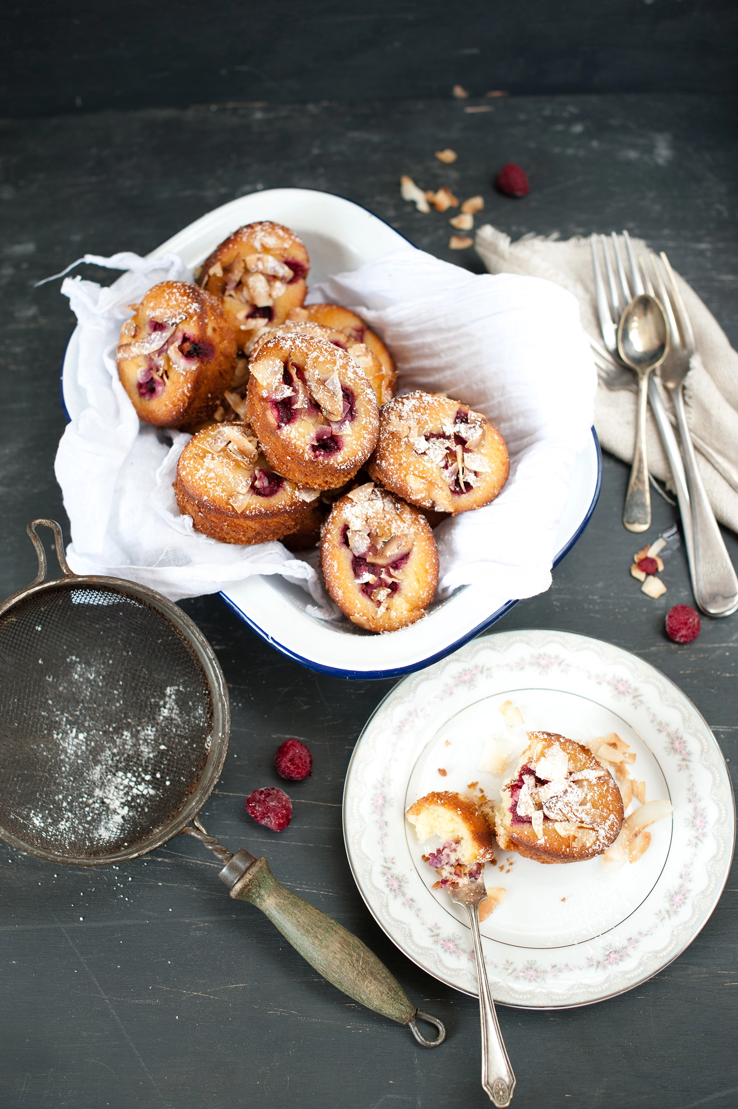 Raspberry, Almond & Coconut Friands — Healthy Gluten Free Baking Recipe