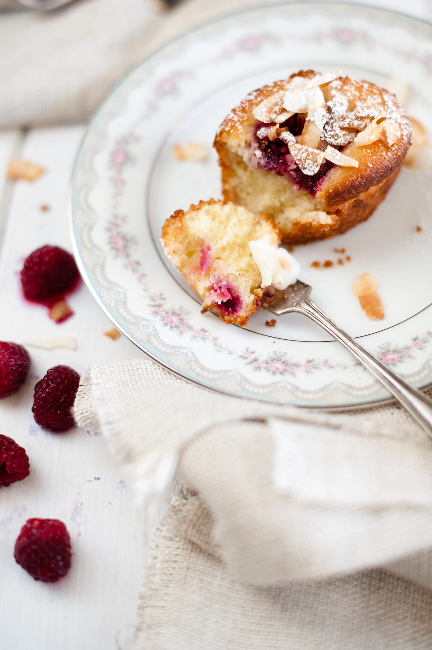 Raspberry, Almond & Coconut Friands — Healthy Gluten Free Baking Recipe