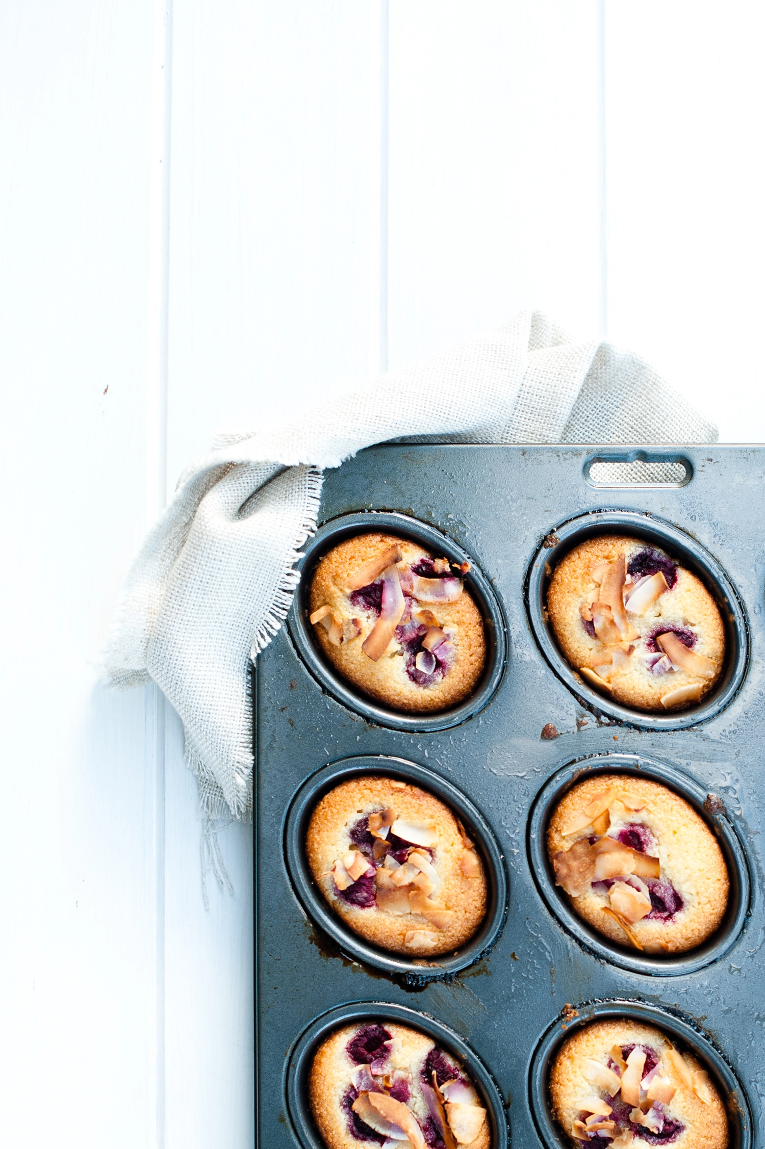 Raspberry, Almond & Coconut Friands — Healthy Gluten Free Baking Recipe