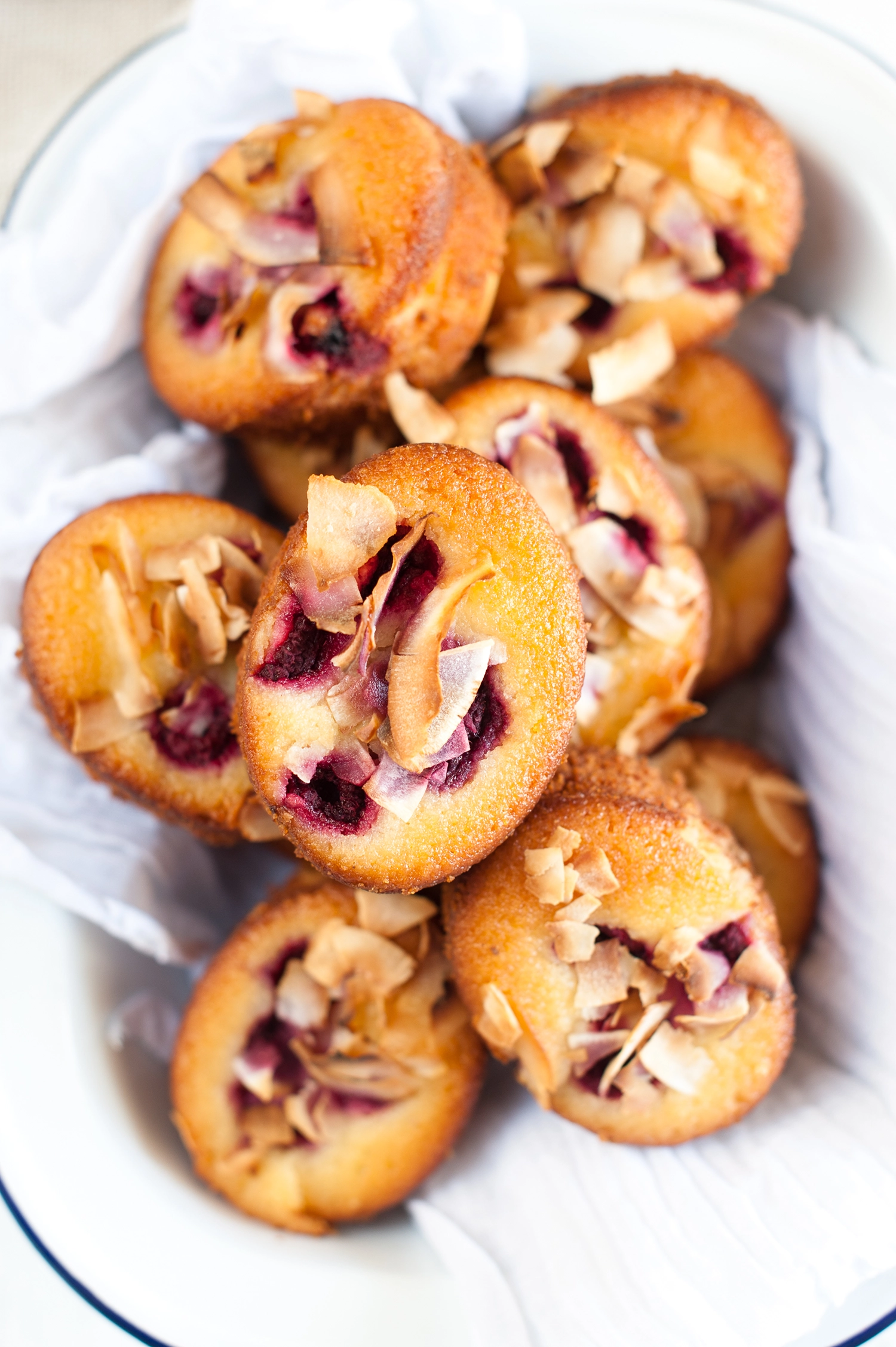 Raspberry, Almond & Coconut Friands — Healthy Gluten Free Baking Recipe
