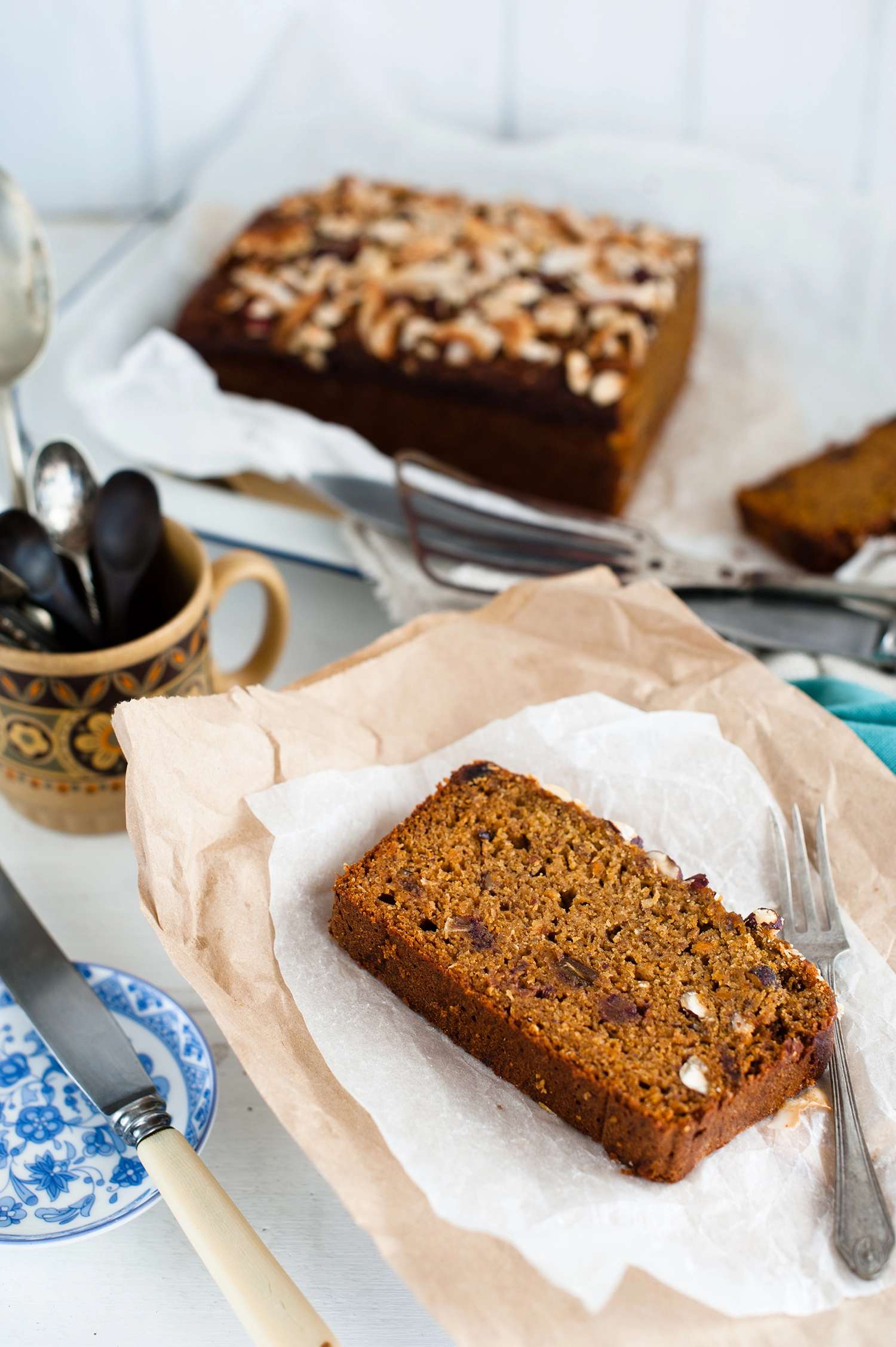 A rustic Sweet Potato, Date and Hazelnut Loaf made with buckwheat, almond flour and rapadura sugar. Naturally gluten free, nourishing and perfect toasted.