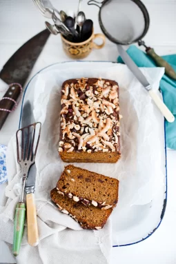 A rustic Sweet Potato, Date and Hazelnut Loaf made with buckwheat, almond flour and rapadura sugar. Naturally gluten free, nourishing and perfect toasted.