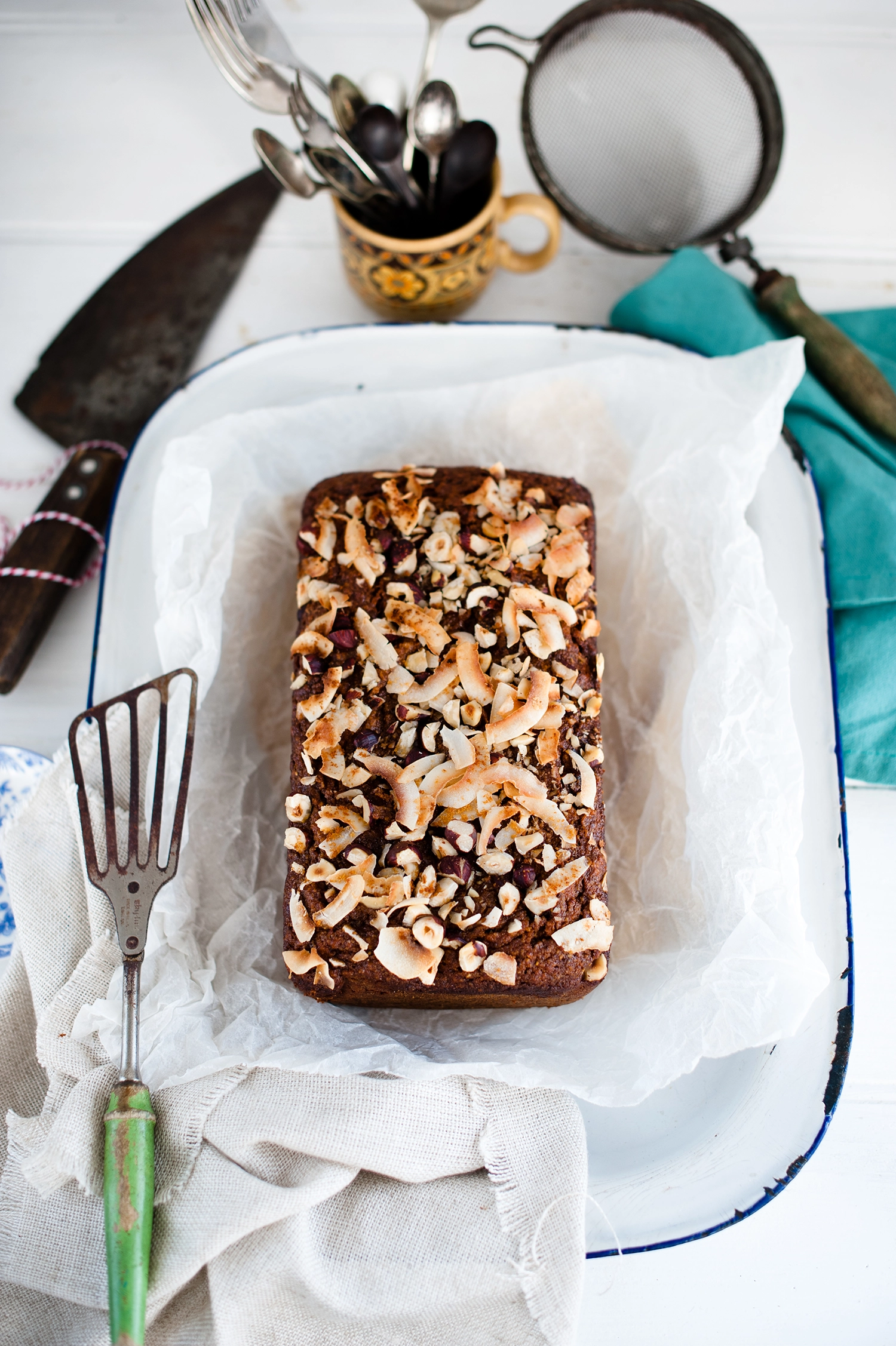 A rustic Sweet Potato, Date and Hazelnut Loaf made with buckwheat, almond flour and rapadura sugar. Naturally gluten free, nourishing and perfect toasted.