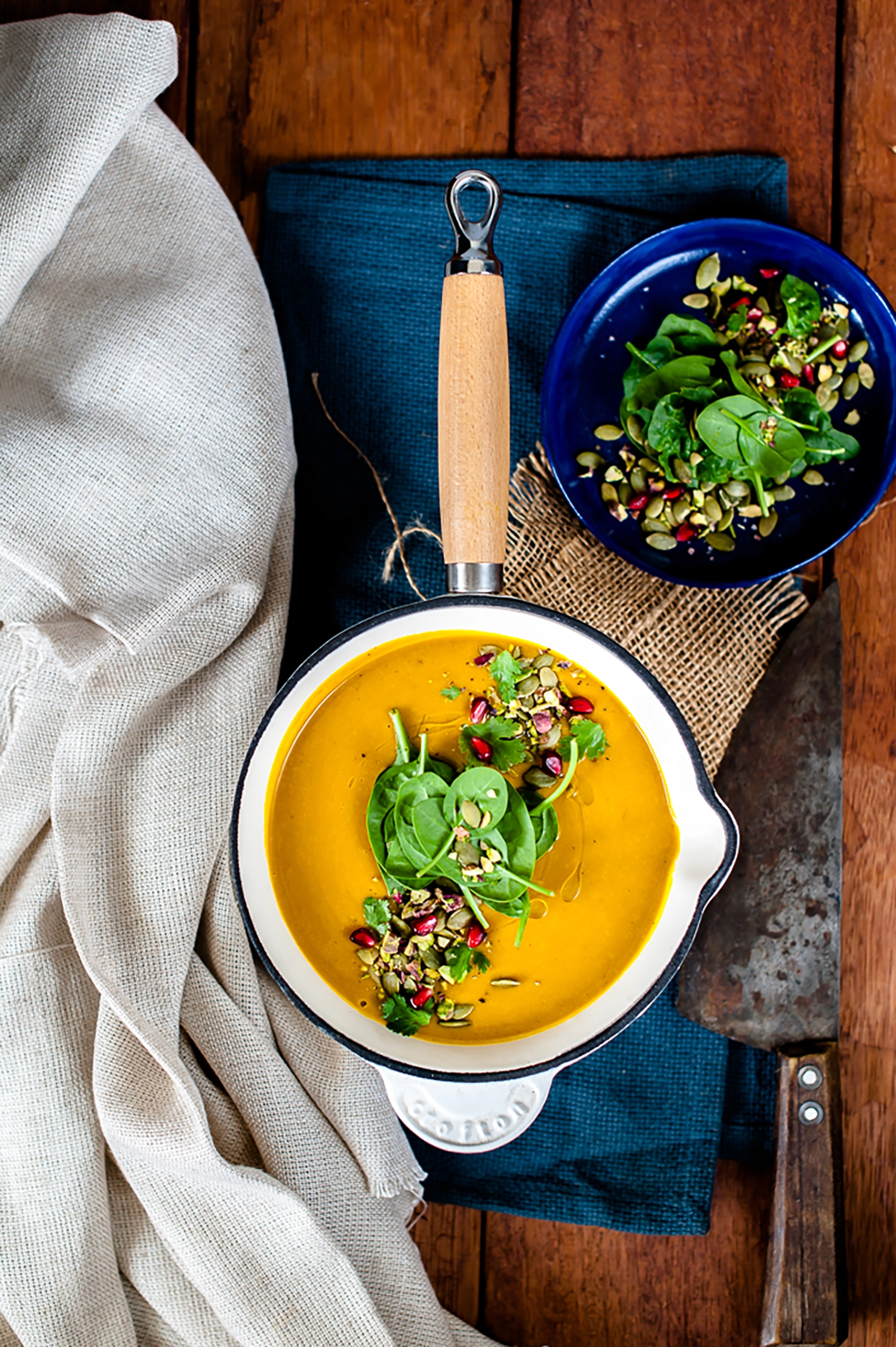 A nourishing pumpkin soup with caramelised onion, fennel and apple, made with rich beef bone broth. Deeply savoury, freezer friendly and comforting.
