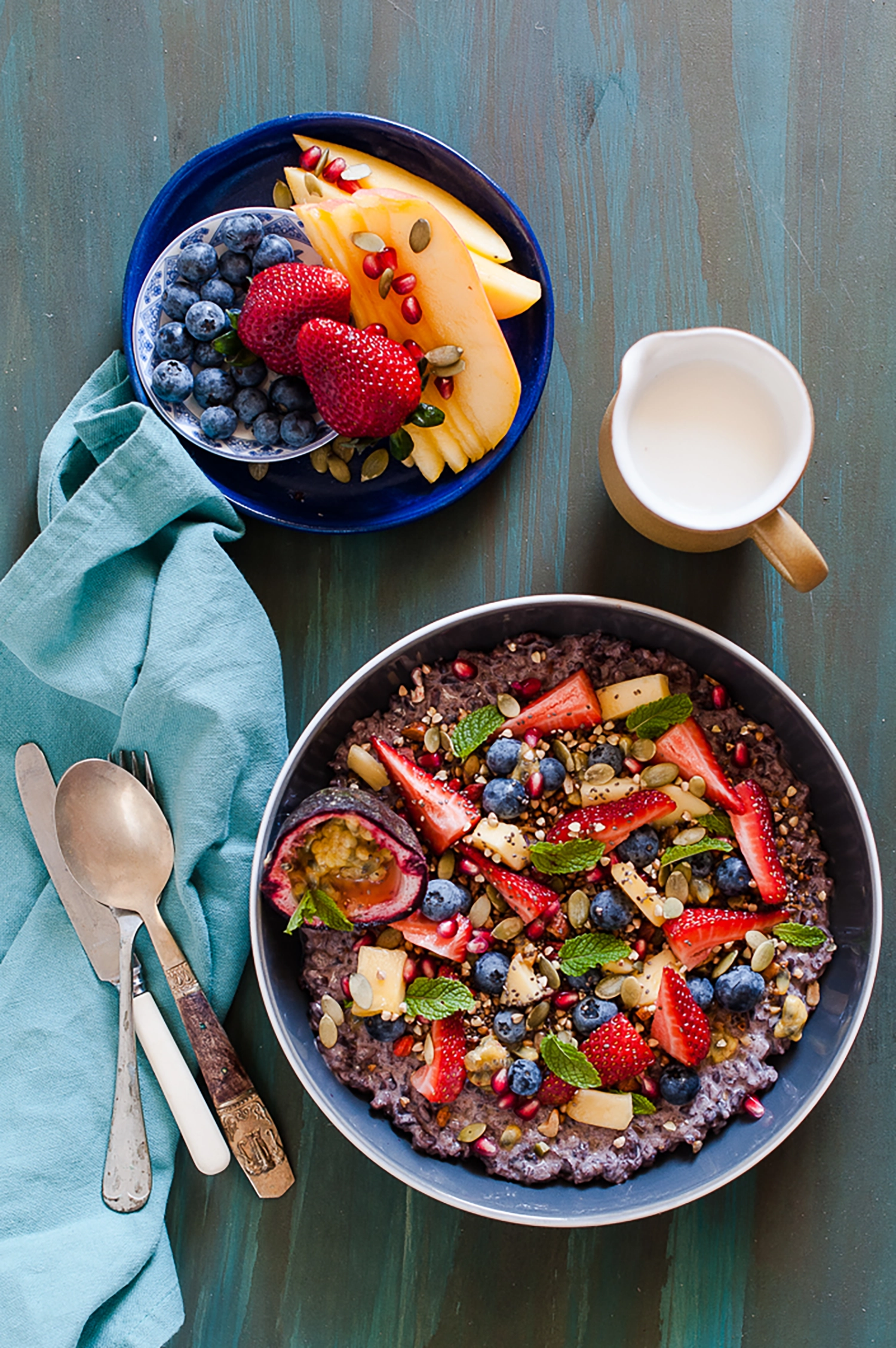 Creamy Coconut Thai Black Rice — a nourishing, gluten free breakfast made with soaked black rice, coconut cream and vanilla. Perfect warm or chilled.
