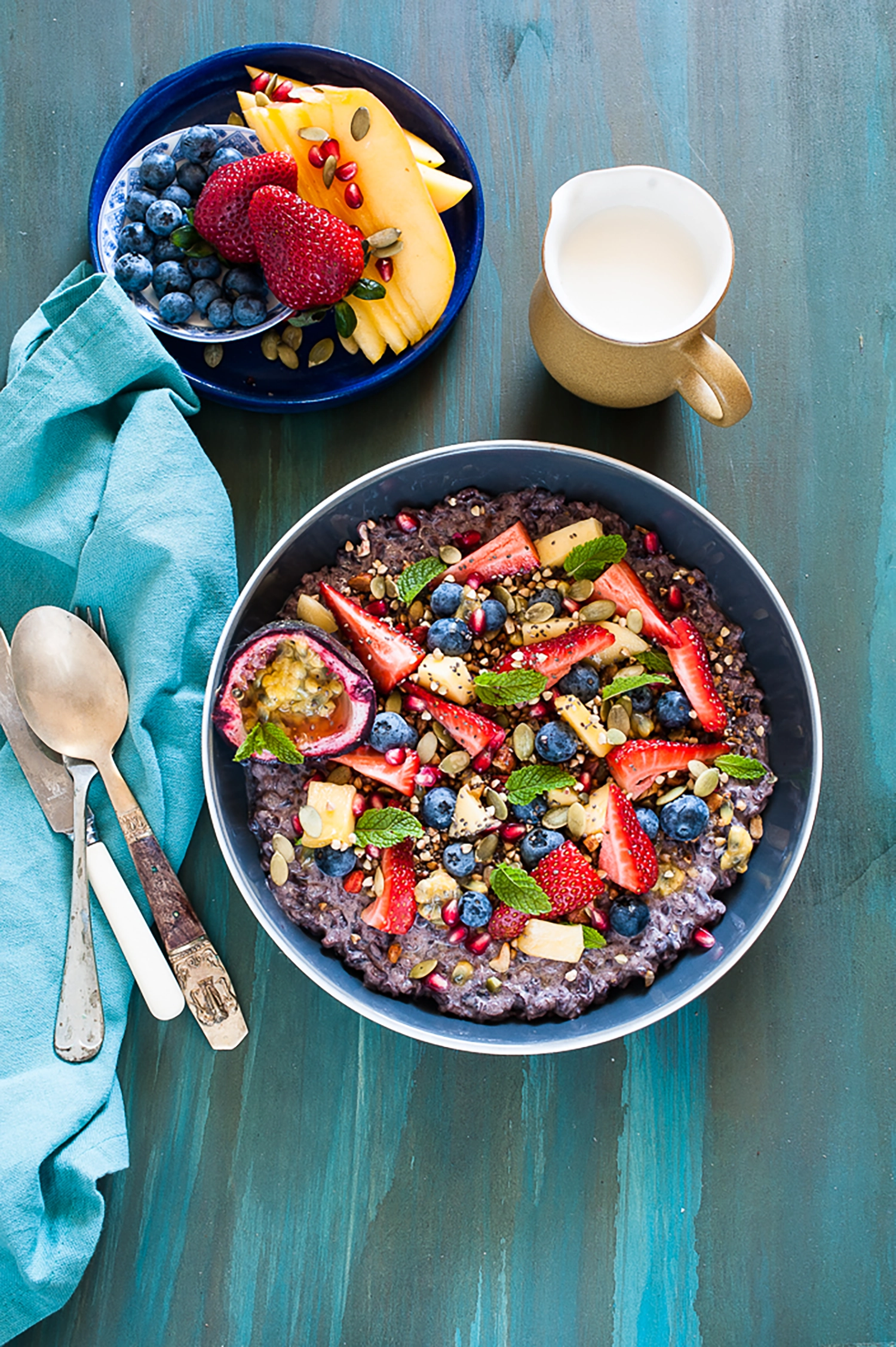 Creamy Coconut Thai Black Rice — a nourishing, gluten free breakfast made with soaked black rice, coconut cream and vanilla. Perfect warm or chilled.