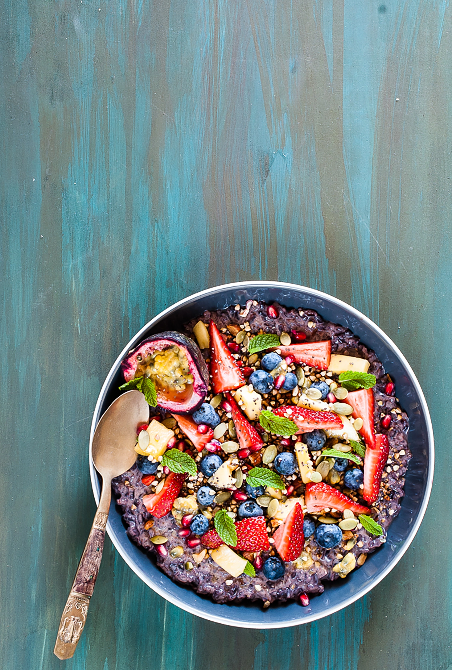 Creamy Coconut Thai Black Rice — a nourishing, gluten free breakfast made with soaked black rice, coconut cream and vanilla. Perfect warm or chilled.