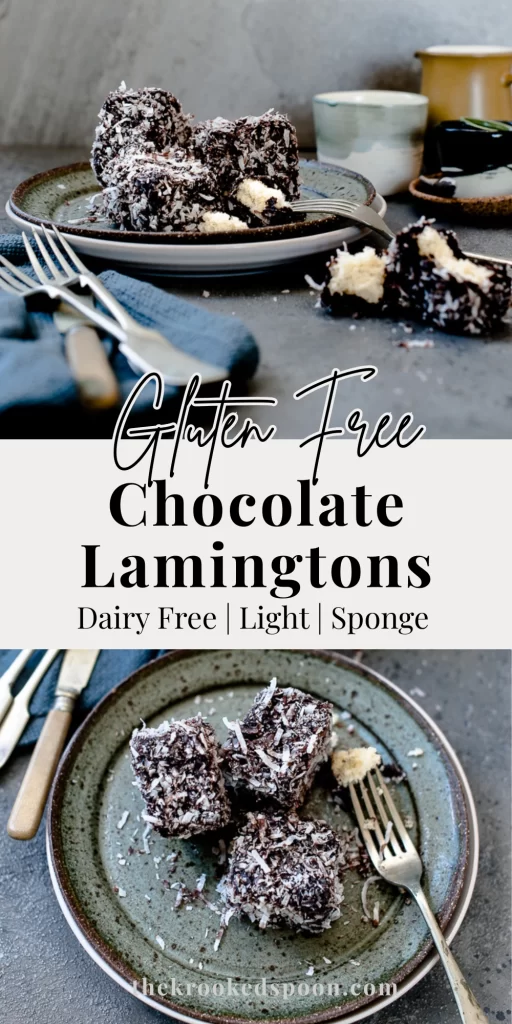 Classic chocolate lamingtons made gluten free and dairy free. Light genoise sponge dipped in rich chocolate glaze and coated in coconut — perfect for Australia Day or afternoon tea.