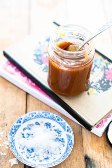salted caramel in a jar