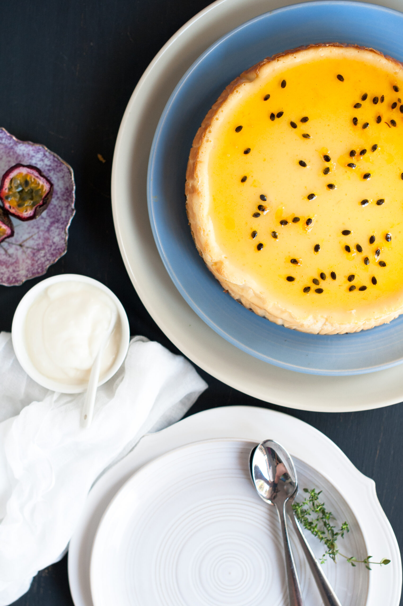 passionfruit baked cheesecake