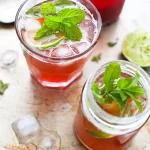 rhubarb gingerbeer cocktail