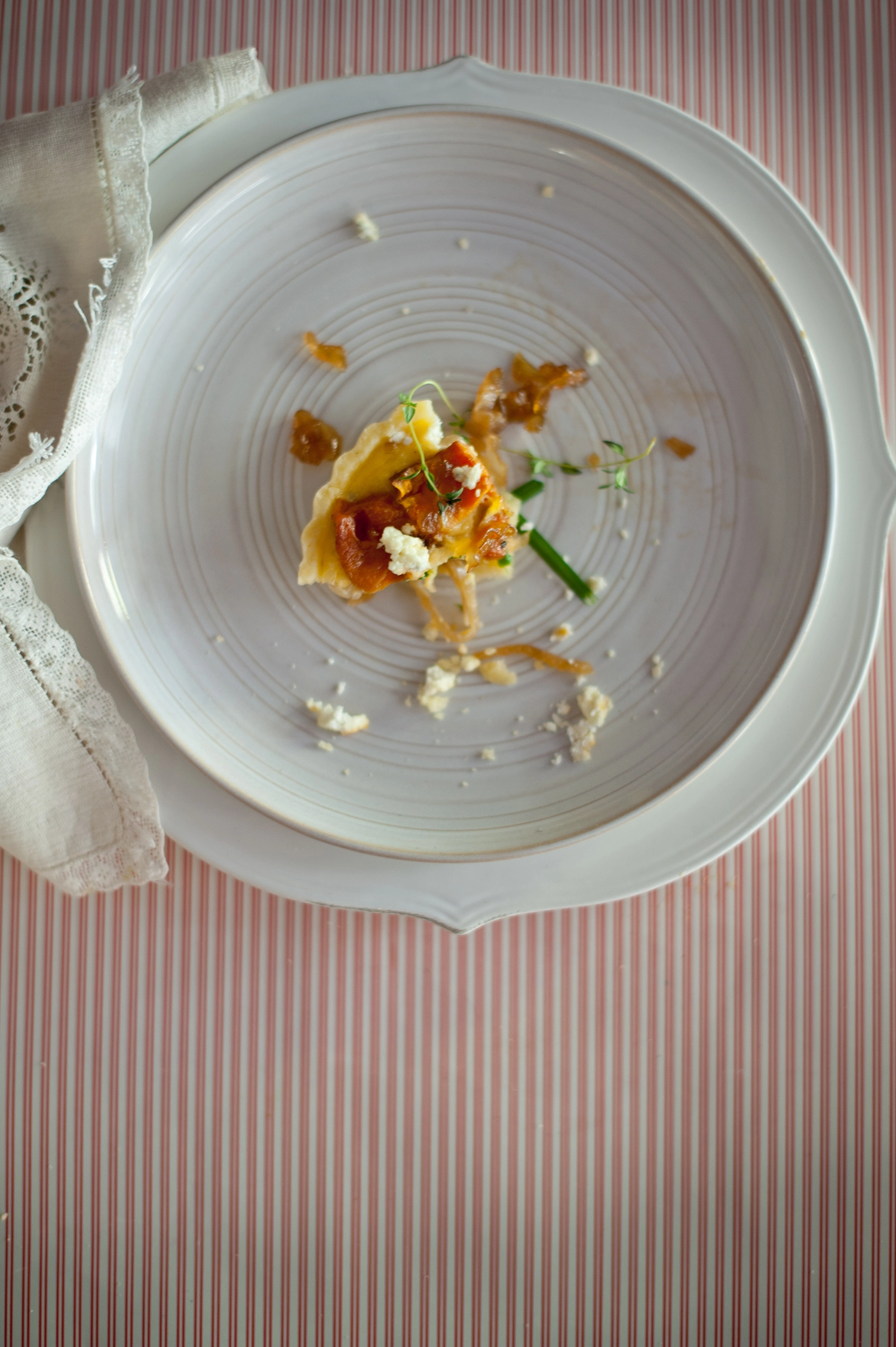 Gluten Free Sweet potato caramelised onion tart with goats cheese