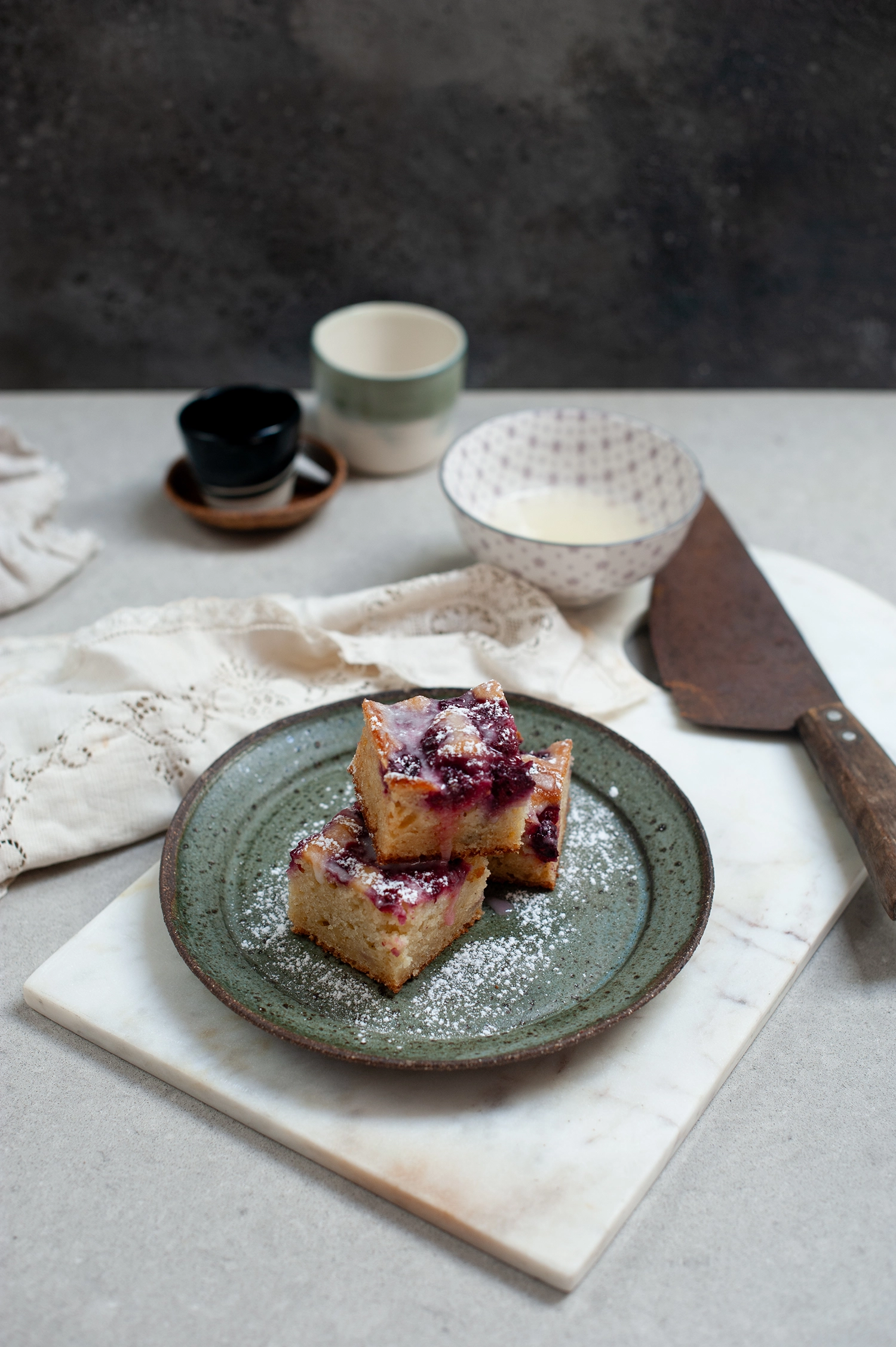 Gluten free Berry Ricotta Cake.