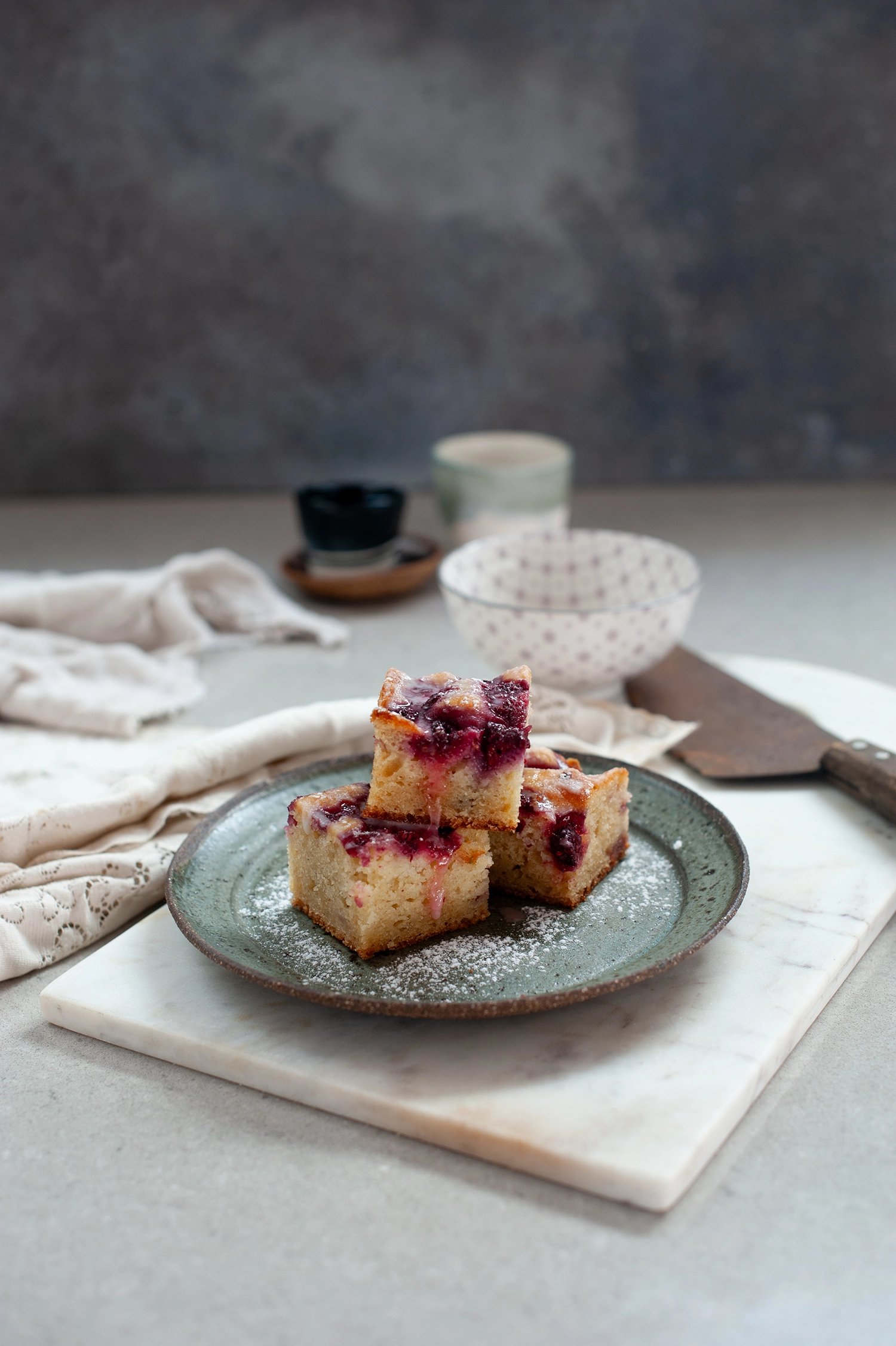 Gluten free Berry Ricotta Cake.