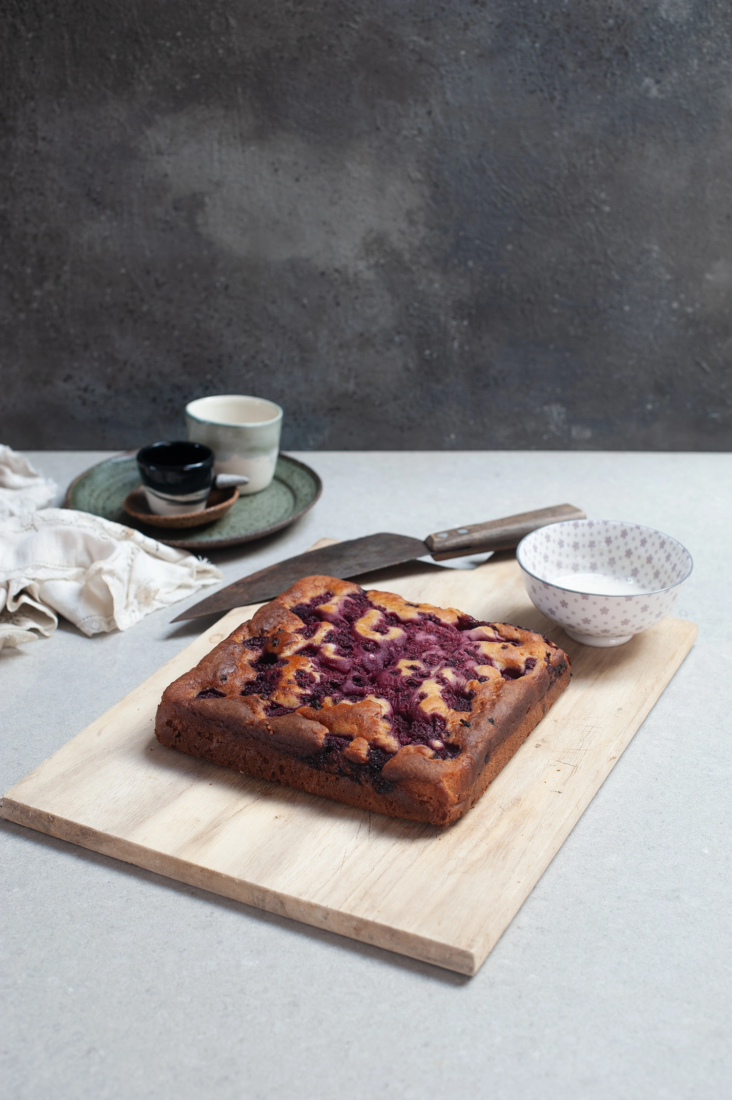 Gluten free Berry Ricotta Cake.