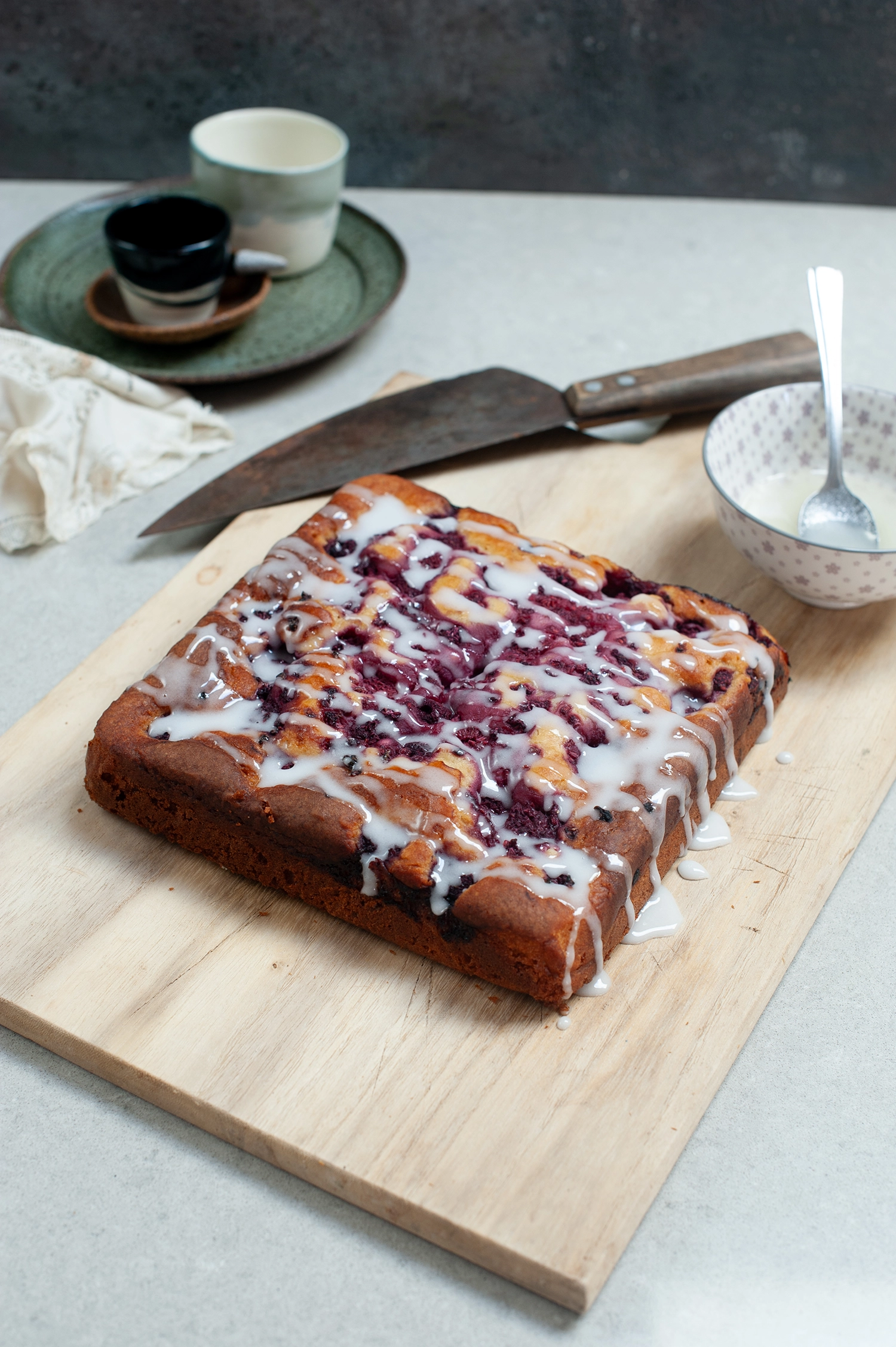 Gluten free Berry Ricotta Cake.