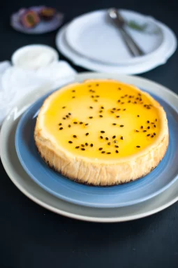 Baked Passinfruit Cheesecake - Gluten free
