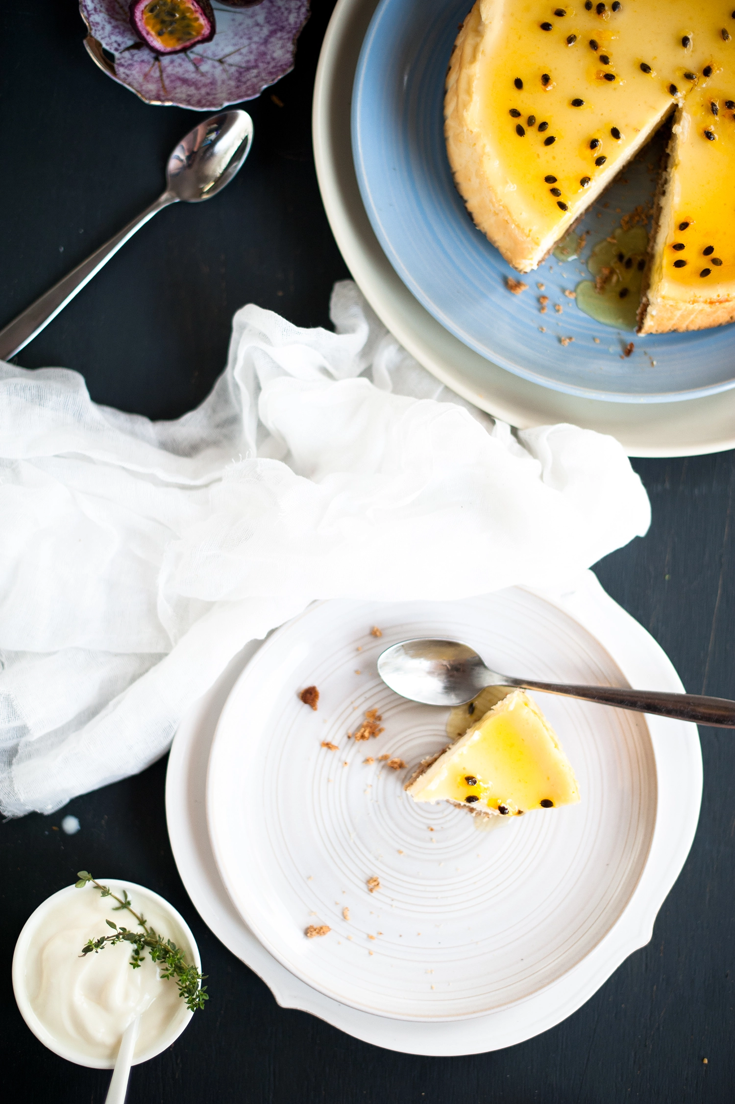 Baked Passionfruit Cheesecake - Gluten free