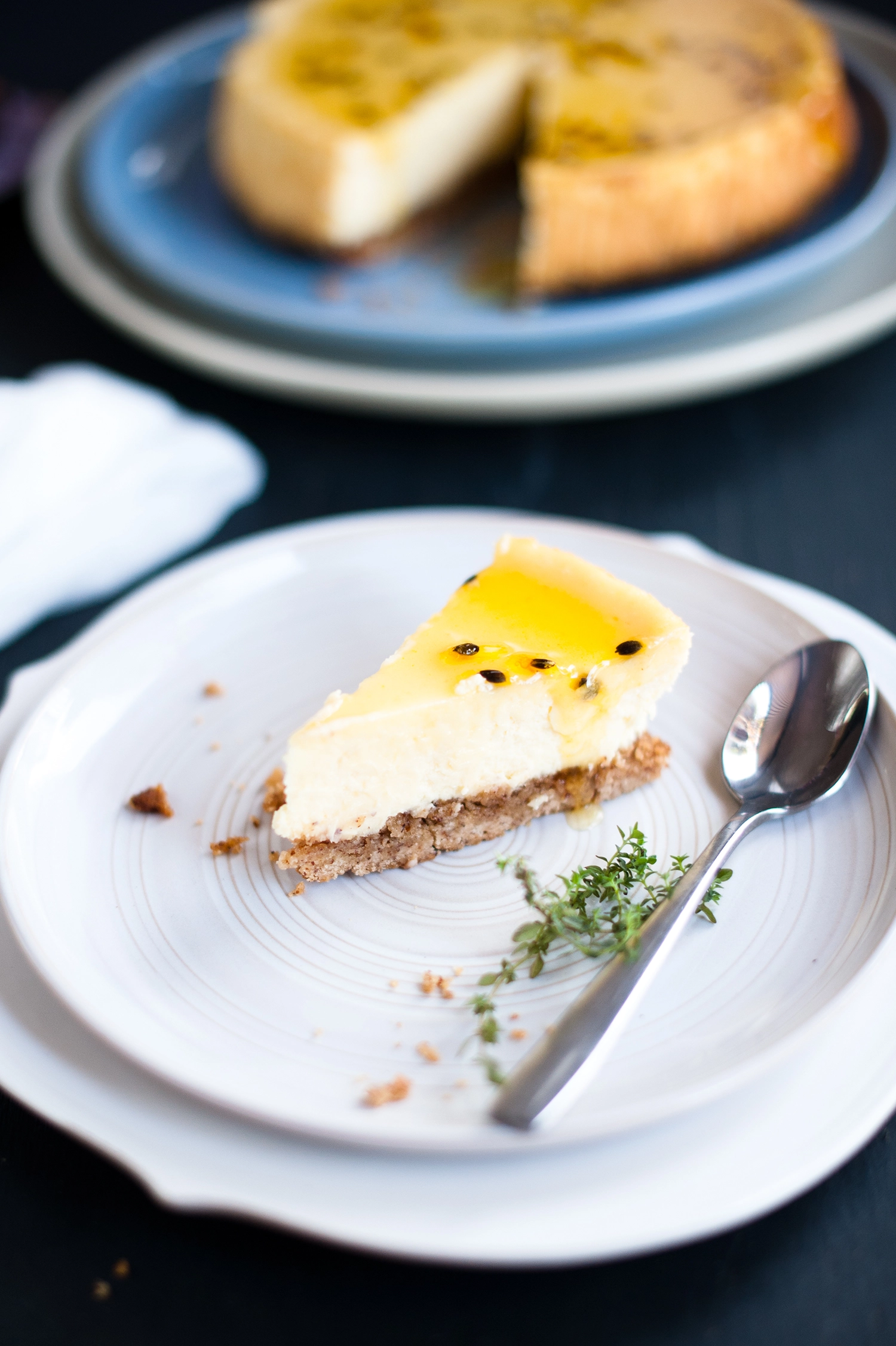 Baked Passionfruit Cheesecake - Gluten free