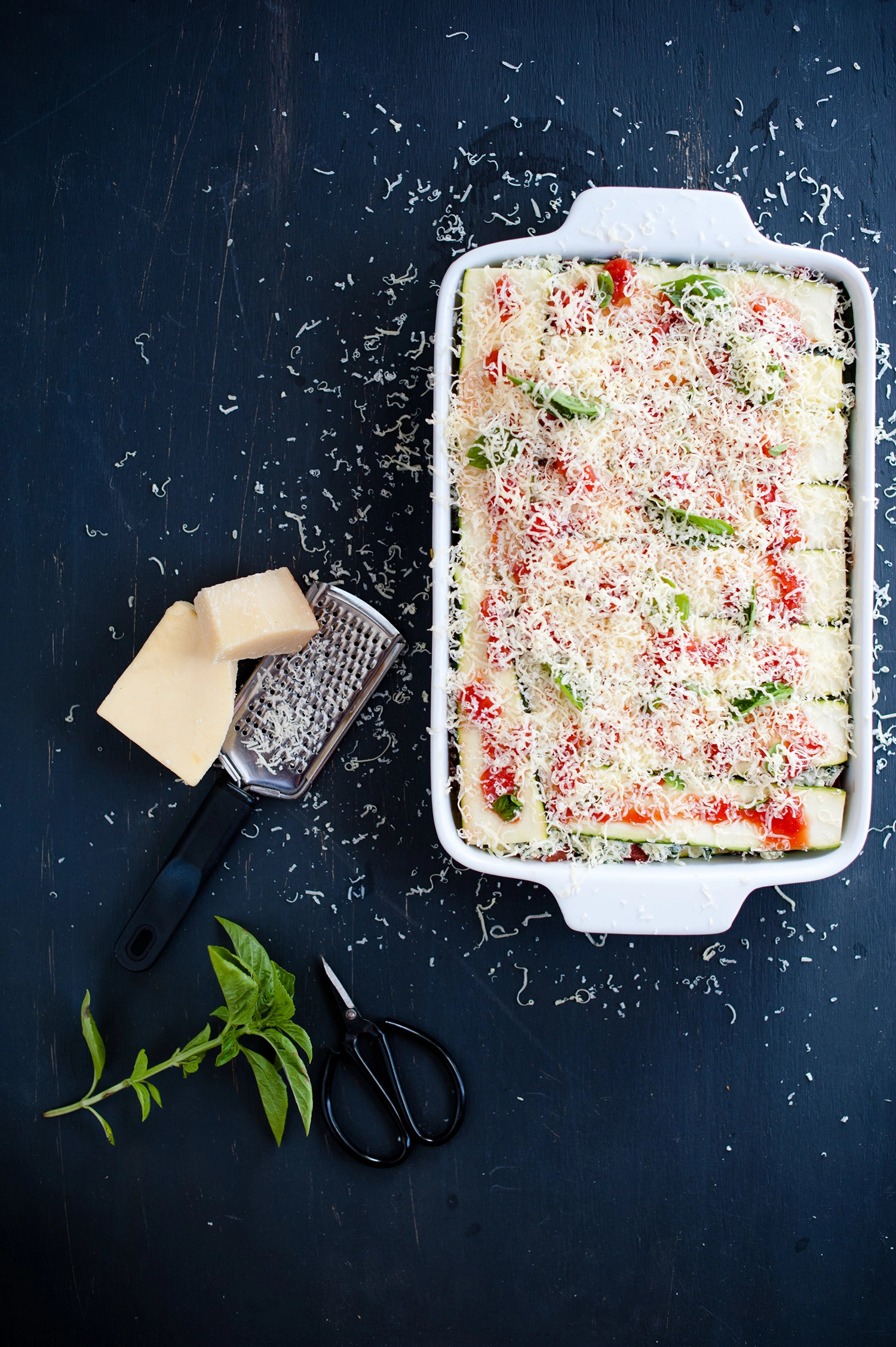 ricotta, kale, pumpkin zucchini lasagne. gluten free recipe.