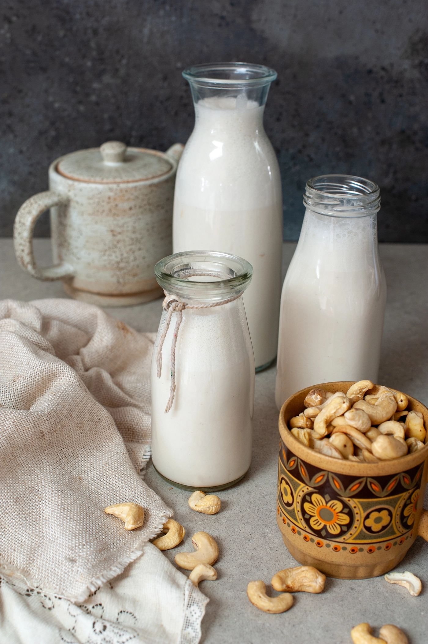 Learn how to make creamy homemade cashew milk in 5 minutes. No straining required. A simple dairy-free milk recipe perfect for coffee, cereal and smoothies.
