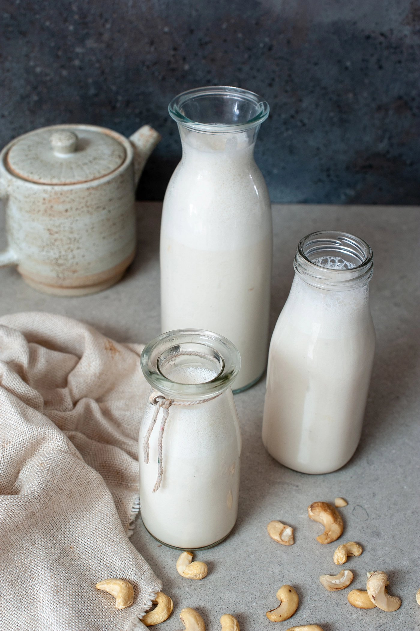 Learn how to make creamy homemade cashew milk in 5 minutes. No straining required. A simple dairy-free milk recipe perfect for coffee, cereal and smoothies.