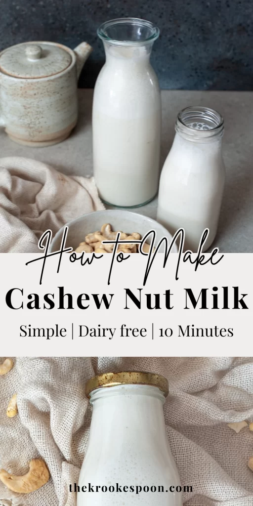 Learn how to make creamy homemade cashew milk in 5 minutes. No straining required. A simple dairy-free milk recipe perfect for coffee, cereal and smoothies.